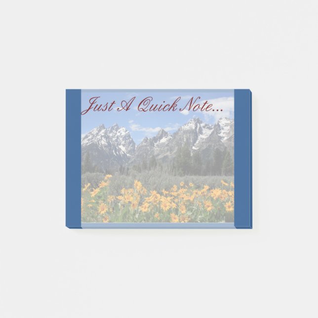 Grand Teton Springtime Souvenir Photo Post-it Block (Framsida)