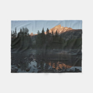 Grand Teton Sunrise i Cottonwood Bäck Fleecefilt