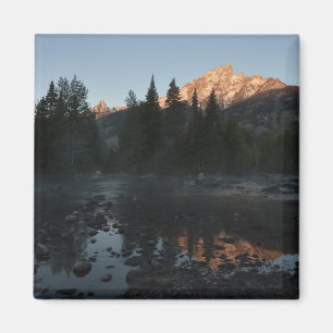 Grand Teton Sunrise i Cottonwood Bäck Magnet