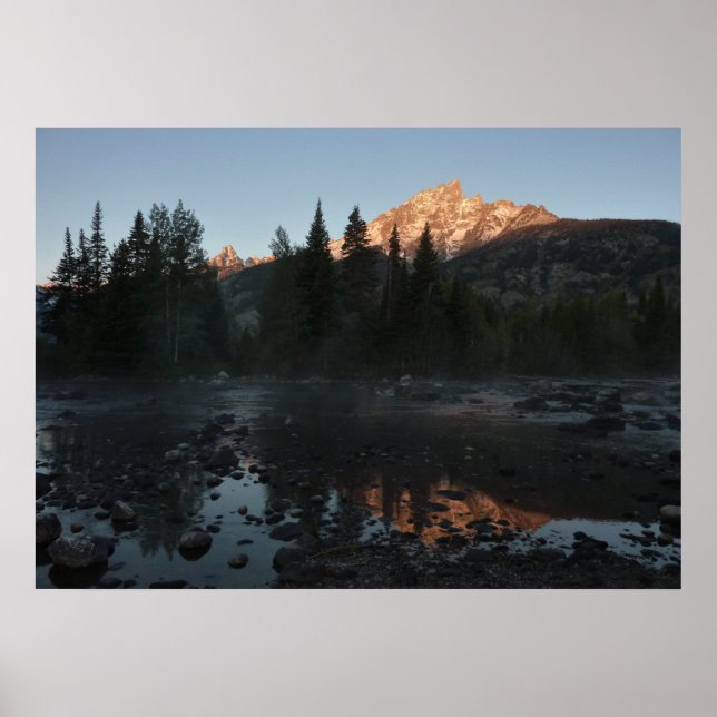 Grand Teton Sunrise i Cottonwood Bäck Poster (Framsidan)