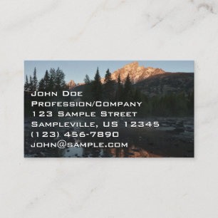 Grand Teton Sunrise i Cottonwood Bäck Visitkort