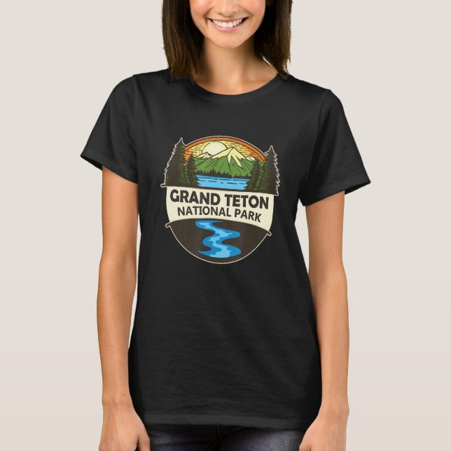 Grand Teton Us nationalpark T Shirt (Framsida)