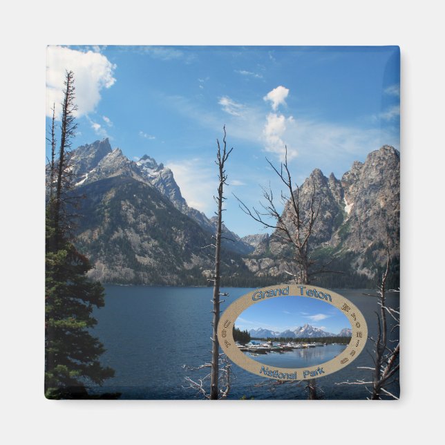 Grand Teton, USA, varmnationalparken Magnet (Framsidan)