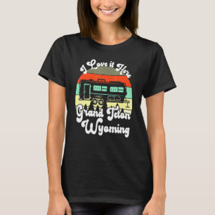 Grand Teton Wyoming i Kärlek här Camping Travel T Shirt