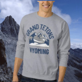 Grand Teton Wyoming Lång Ärmad Tröja