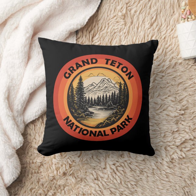 Grand Teton Wyoming Nationalpark Kudde (Filt)