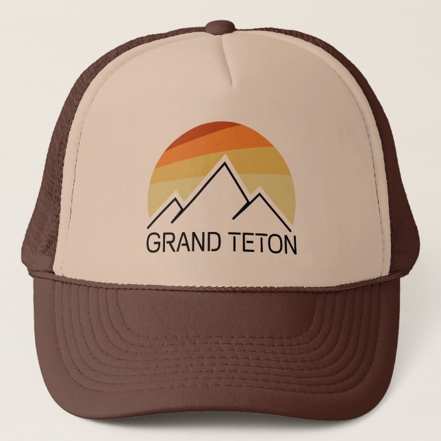 Grand Teton Wyoming Retro Keps (Framsida)