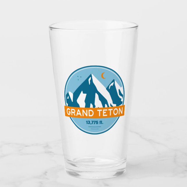 Grand Teton Wyoming Stars Måne Glaskopp (Framsida)