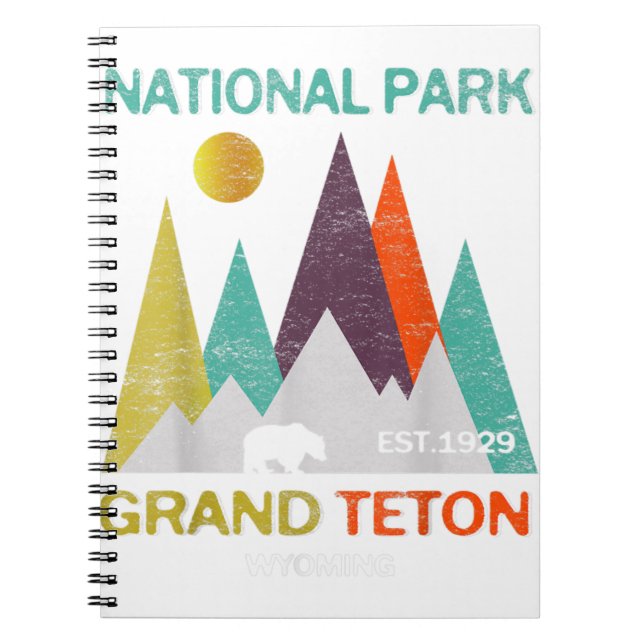 Grand Teton Wyoming US National Park Camping Hikin Anteckningsbok (Framsidan)