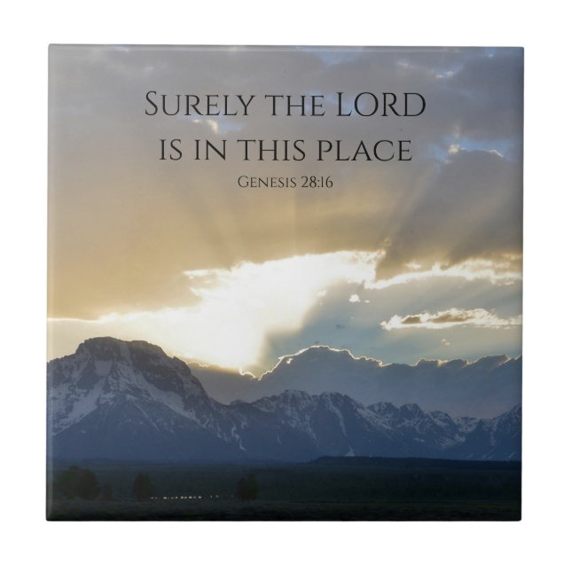Grand Tetons Bible Scripture Kakelplatta (Framsidan)