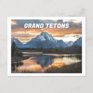 Grand Tetons Mountains Jackson Wyoming Vykort