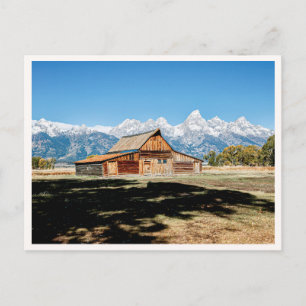 Grand Tetons National Park Bergstuga Foto Vykort