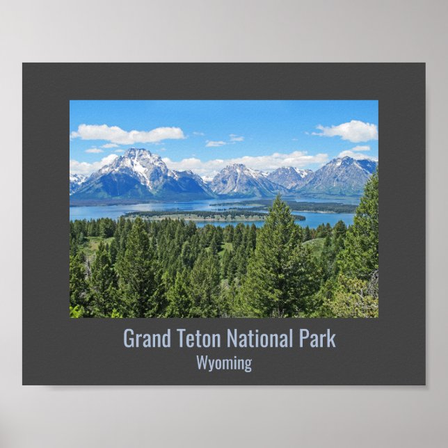 Grand Tetons National Park Design Landscape Poster (Framsidan)