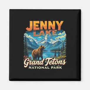 Grand Tetons Nationalpark Jenny Lake Vintage-resa Magnet