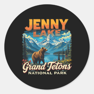 Grand Tetons Nationalpark Jenny Lake Vintage-resa Runt Klistermärke