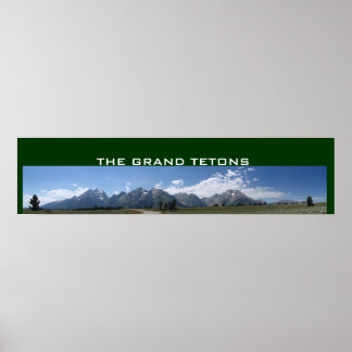 Grand Tetons panoramabaserad poster