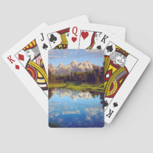 Grand Tetons speglas i Snake River Spel Kort