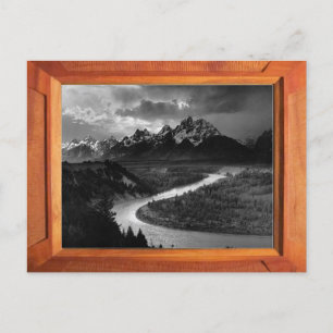 Grand Tetons, svart och vitt Vykort