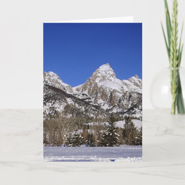 Grand Tetons, WY Winter Helgkort (Framsida)