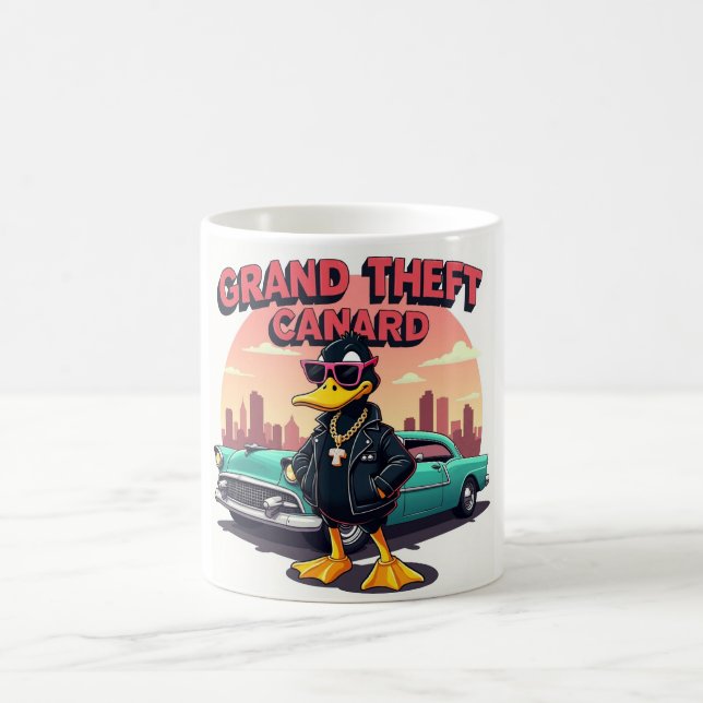 Grand Theft Canard – Le canard rebelle du gaming Kaffemugg (Center)