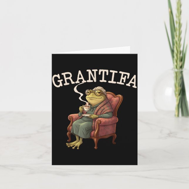 Grand Tifa Frog Funny Graphic Men Women  Kort (Framsida)