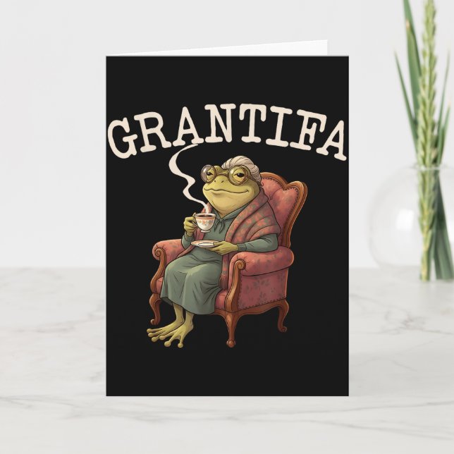 Grand Tifa Groda Rolig Grafik Män Kvinnor  Kort (Framsida)