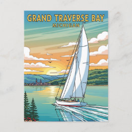 Grand Traverse Bay Michigan Travel Vykort