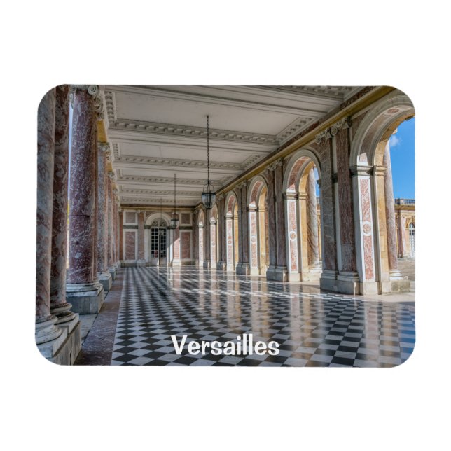 Grand Trianon peristyle i Versailles palace Magnet (Horisontell)