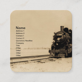 Grand Trunk Western Engine No. 5042 Business Card Fyrkantigt Visitkort