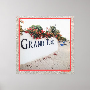 Grand Turk Beach Scene Canvastryck