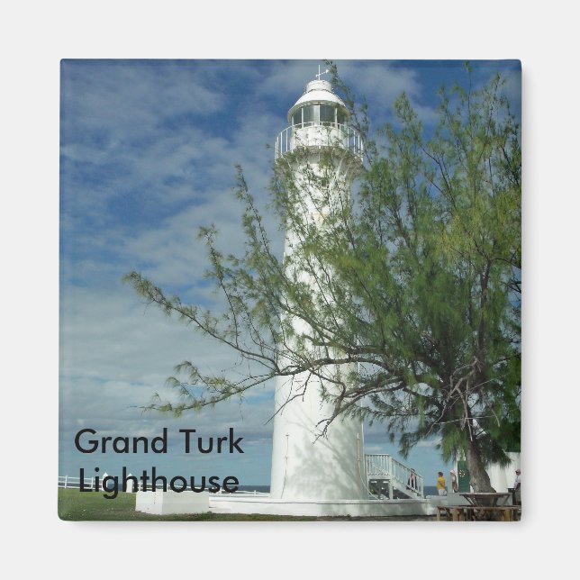 Grand Turk Lighthouse Magnet (Framsidan)