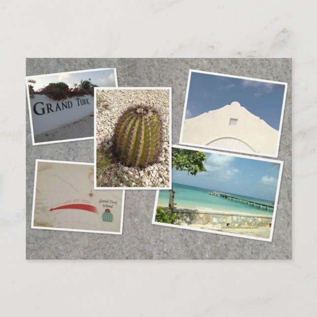 Grand Turk Photo Collage Vykort (Framsida)