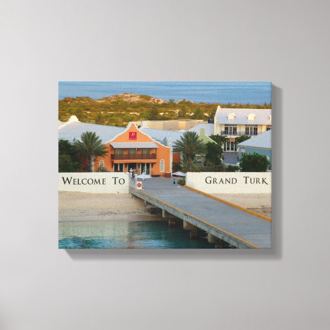 Grand Turk, Turks och Caicos, Hi def-fotografi Canvastryck (Framsida)