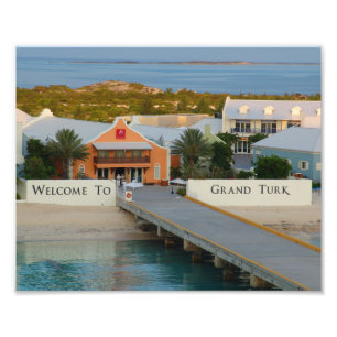 Grand Turk, Turks och Caicos, Hi def-fotografi Fototryck