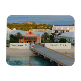 Grand Turk, Turks och Caicos, Hi def-fotografi Magnet
