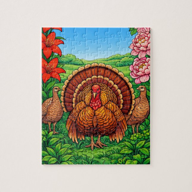 Grand Turkey's blomsterfält Pussel (Vertikal)