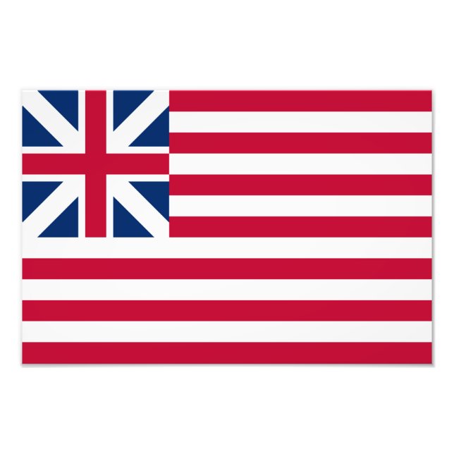Grand Union, 1:a USA:s flagga för kolonierna Fototryck (Framsidan)