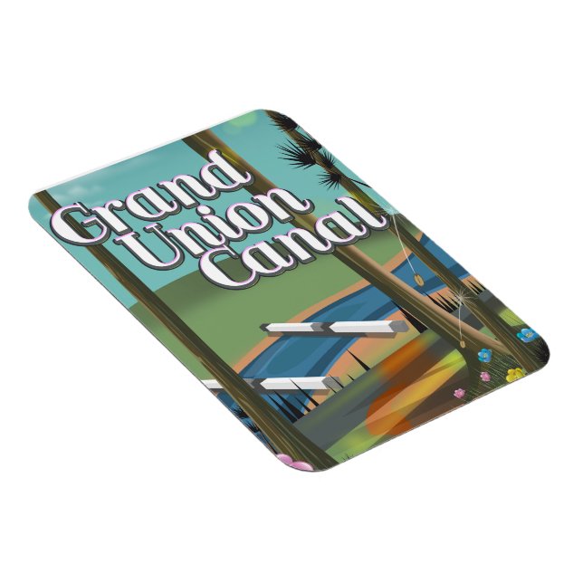 grand union canal resemålning affisch magnet (Högersidan)