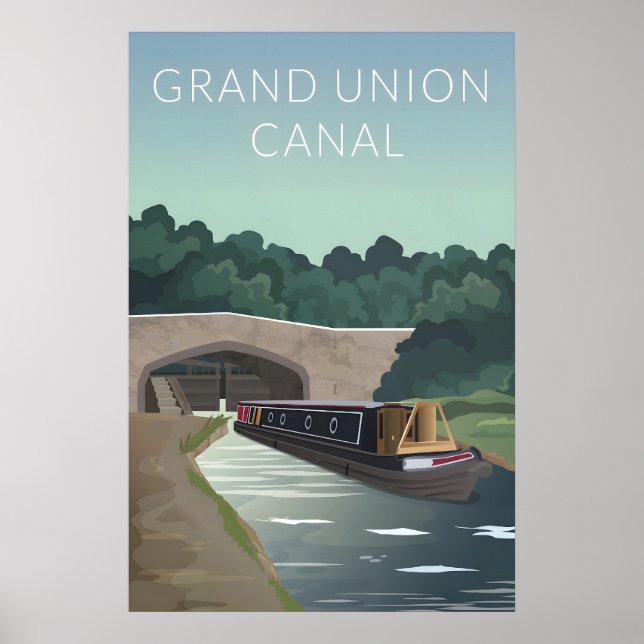 Grand Union Canal Travel Poster (Framsidan)