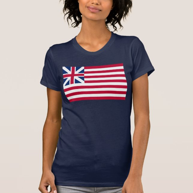Grand Union, första USA flagga i Colonies T-Shirt (Framsida)