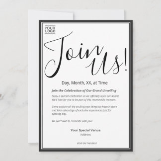 Grand Unveiling Special Event Invitation Inbjudningar