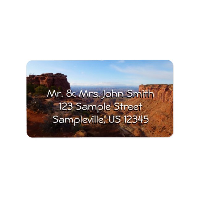 Grand View Point i Canyonlands nationalpark Adressetikett (Framsidan)