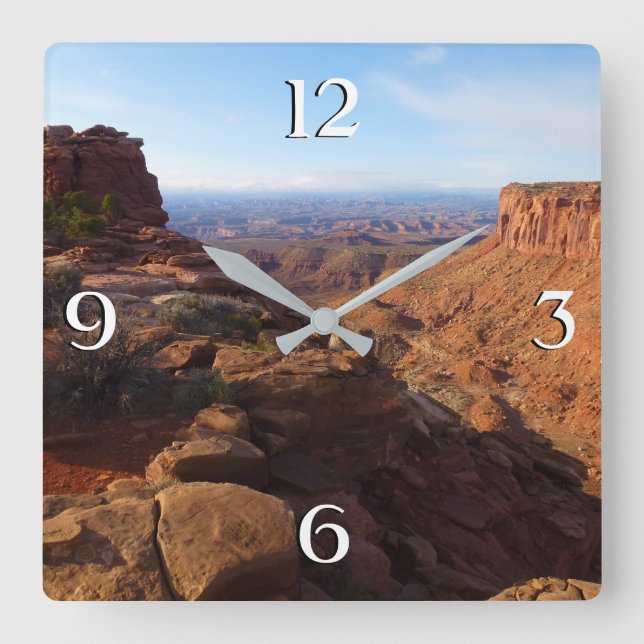 Grand View Point i Canyonlands nationalpark Fyrkantig Klocka (Framsida)