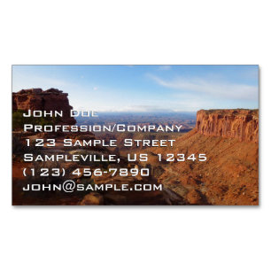 Grand View Point vid Canyonlands National Park Magnetiska Visitkort
