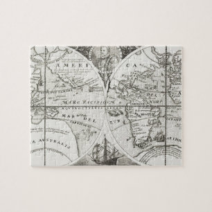 Grand Voyages Old Antique General Karta World Pussel