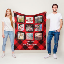 GRANDA PHOTO GIFTS - Photo Collage Lumberjack Fleecefilt