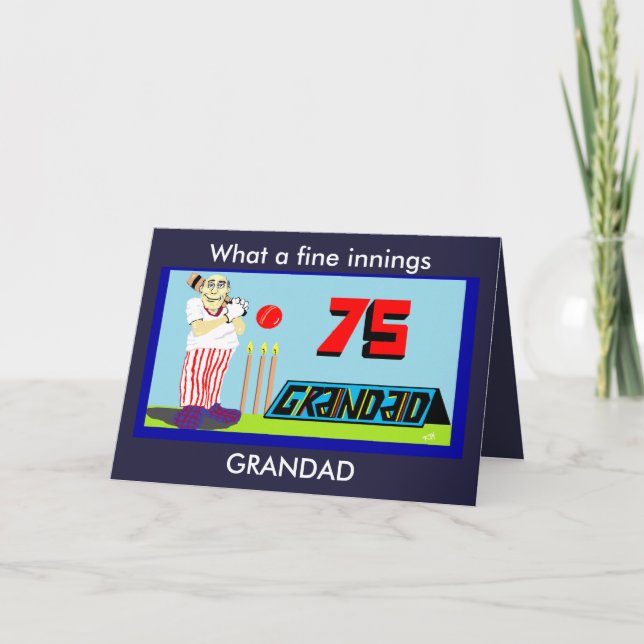 GRANDAD 75:E BIRTHDAY CARD KORT (Framsida)
