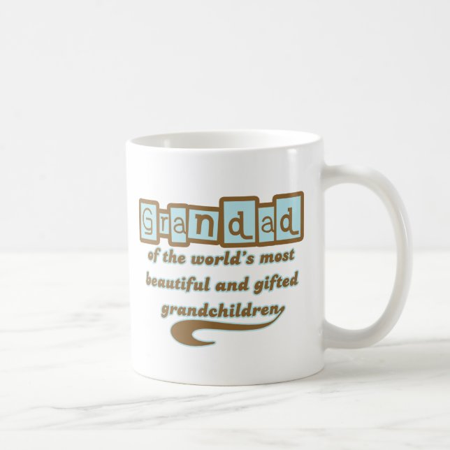 Grandad av begåvade barnbarn kaffemugg (Höger)