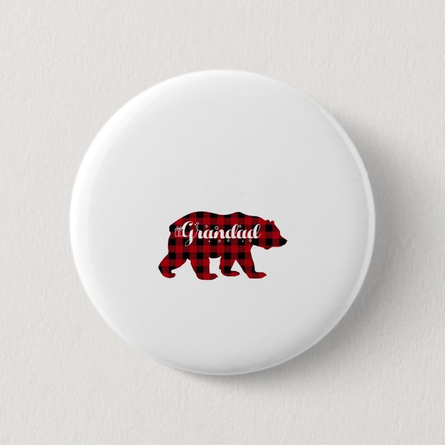 Grandad Bear Buffalo Red Play Matching Family Knapp (Framsida)