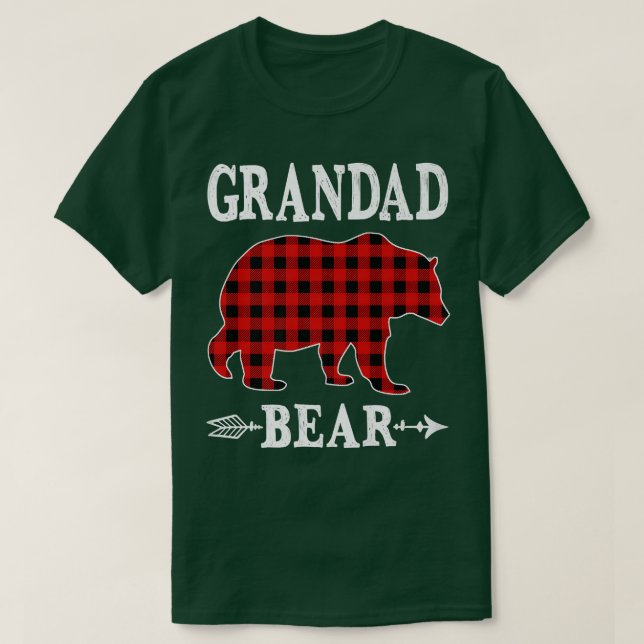 Grandad Bear jul jul Pajama Red Play Buffalo Fa T Shirt (Design framsida)